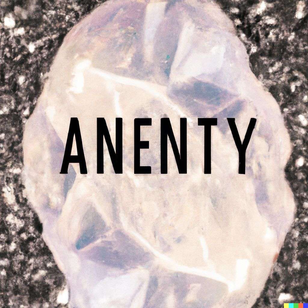 a representation of anxiety made out of a sparkling geode